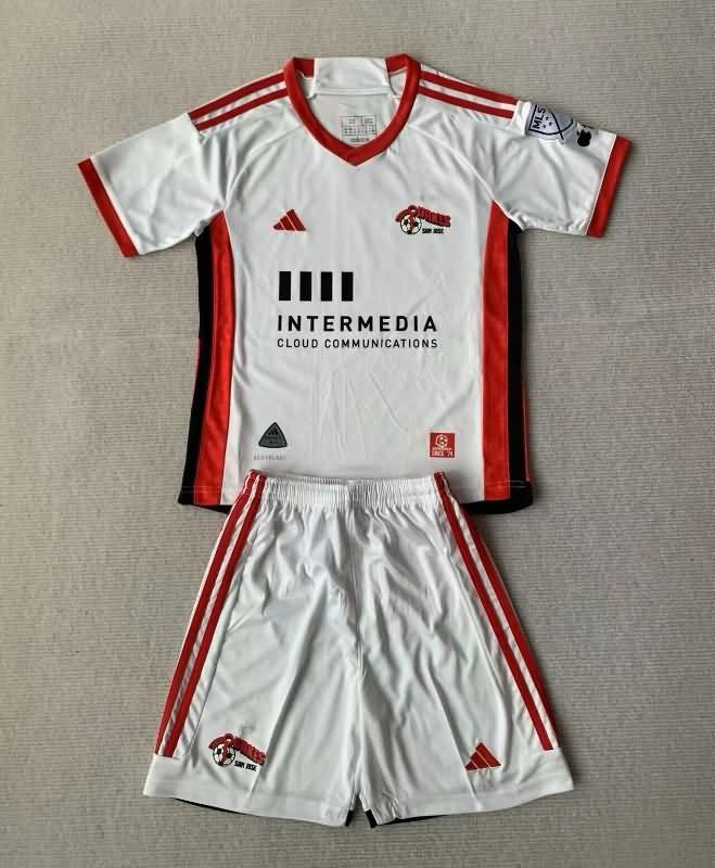 Kids San Jose Earthquakes Soccer Jersey Away Replica 2024