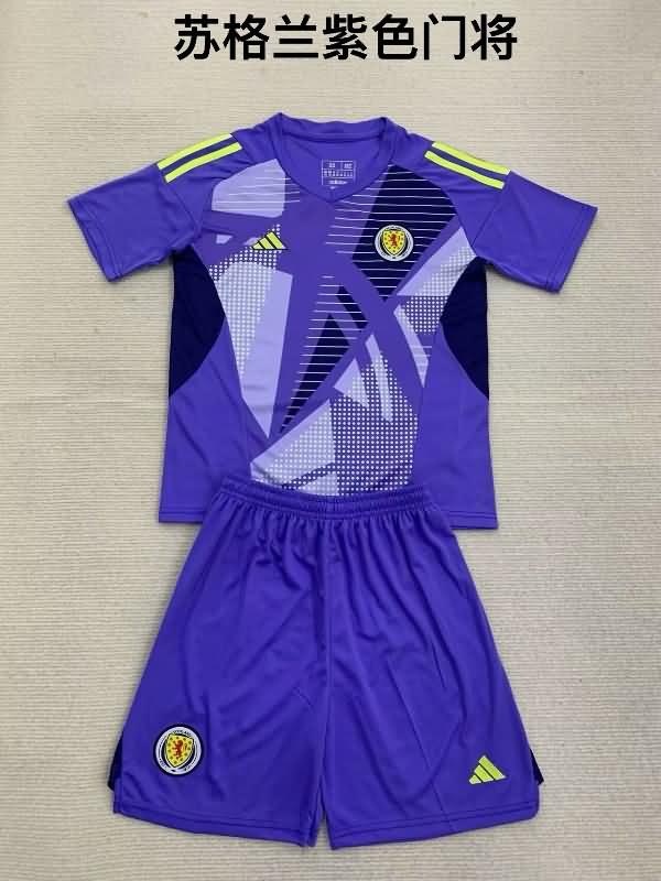 Kids Scotland Soccer Jersey Goalkeeper Purples Replica 2024