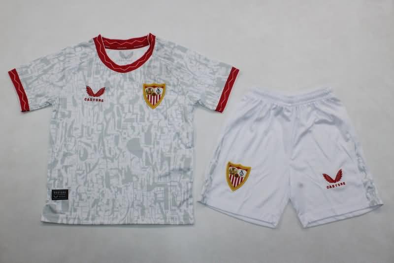 Kids Sevilla Soccer Jersey Home Replica 24/25