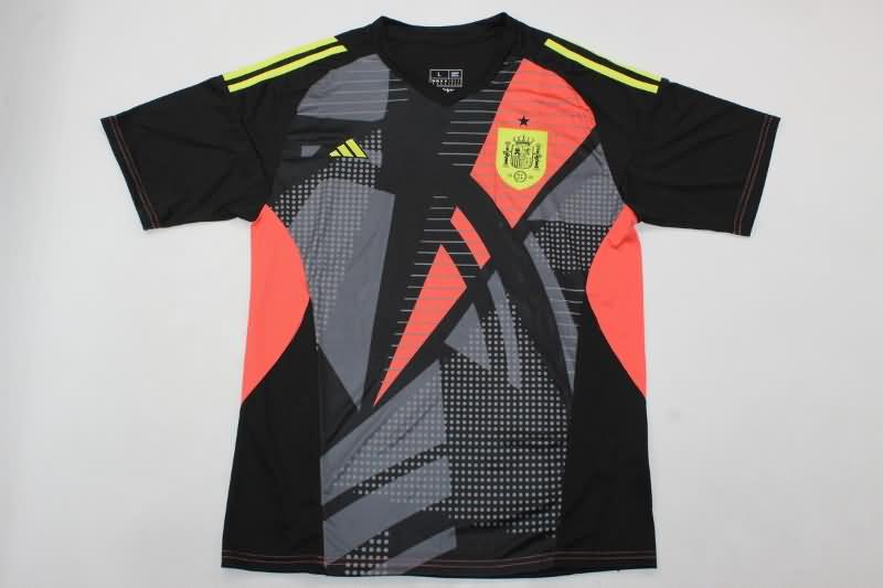 Kids Spain Soccer Jersey Goalkeeper Black Replica 2024