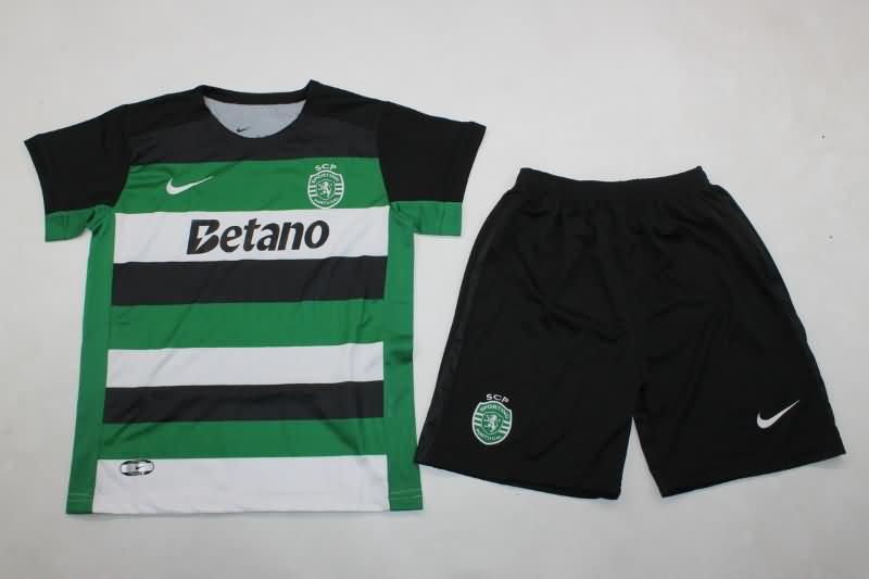 Kids Sporting Lisbon Soccer Jersey Home Replica 24/25