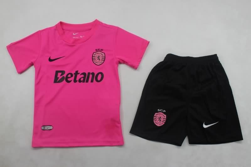 Kids Sporting Lisbon Soccer Jersey Pink Replica 24/25