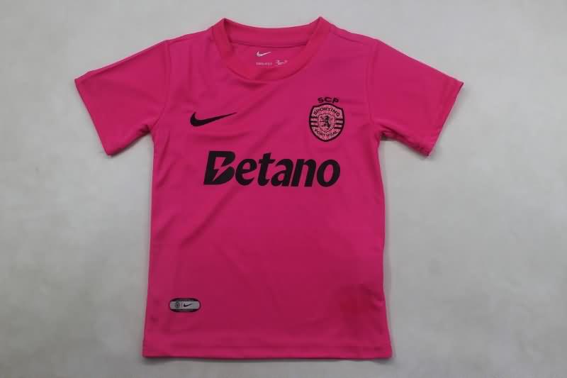 Kids Sporting Lisbon Soccer Jersey Pink Replica 24/25