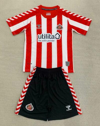 Kids Sunderland Soccer Jersey Home Replica 24/25