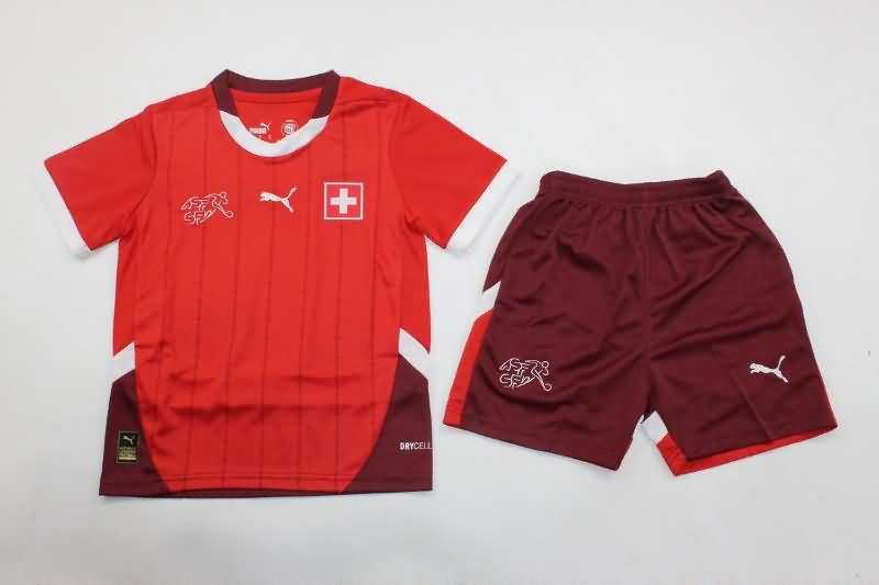 Kids Switzerland Soccer Jersey Home Replica 2024