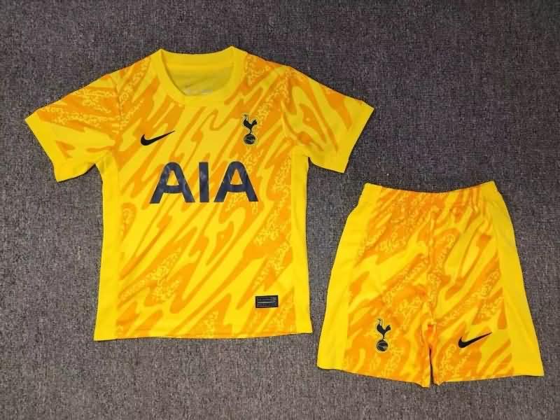 Kids Tottenham Hotspur Soccer Jersey Goalkeeper Yellow Replica 24/25