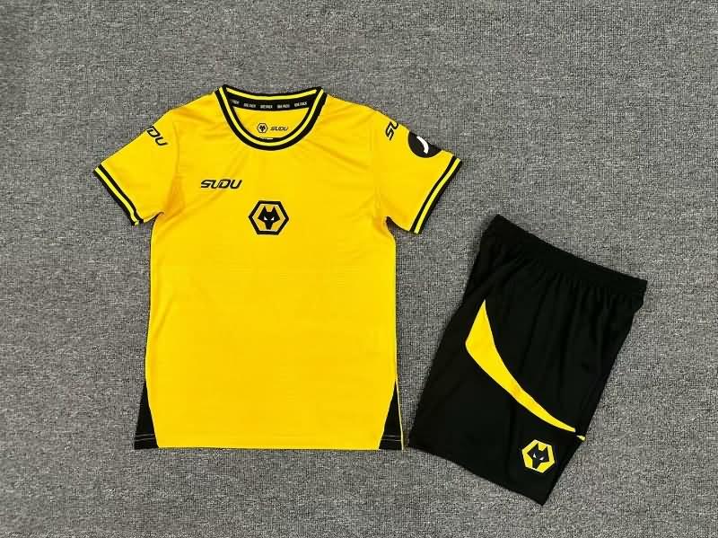 Kids Wolves Soccer Jersey Home Replica 24/25