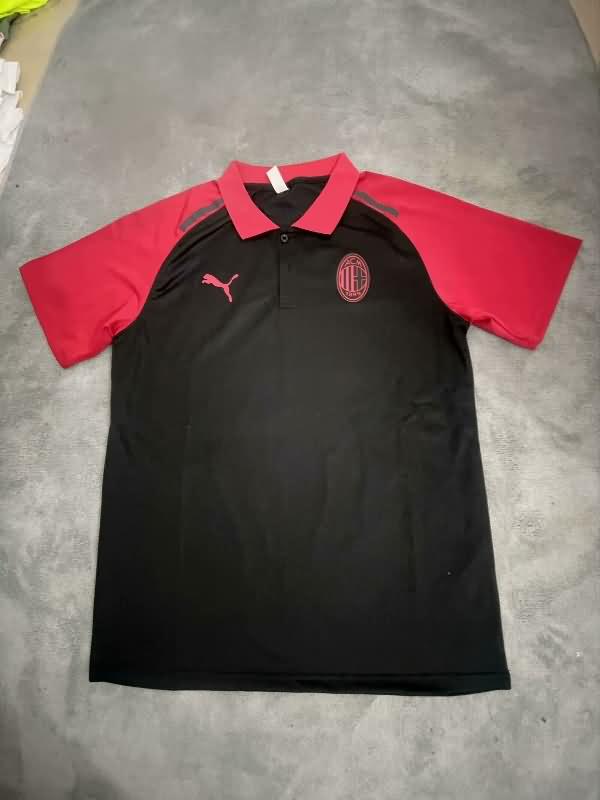 AC Milan Soccer Jersey Black Polo Replica 24/25