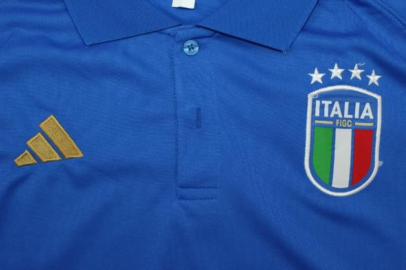 Italy Soccer Jersey Blue Polo Replica 2024