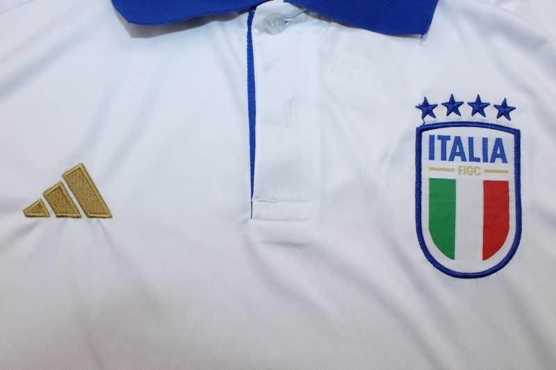 Italy Soccer Jersey White Polo Replica 2024