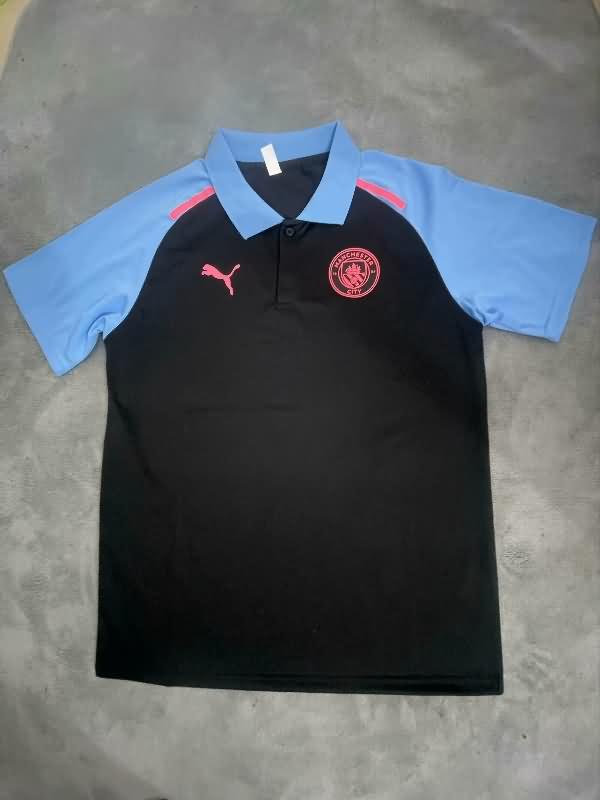 Manchester City Soccer Jersey Black Polo Replica 24/25