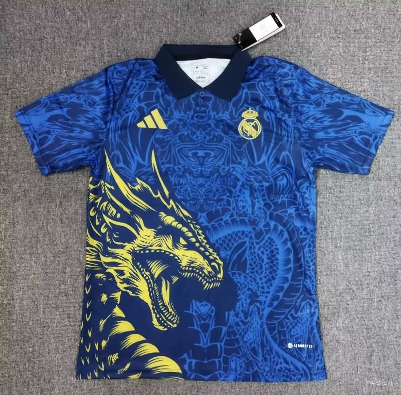 Real Madrid Soccer Jersey Blue Polo Replica 24/25