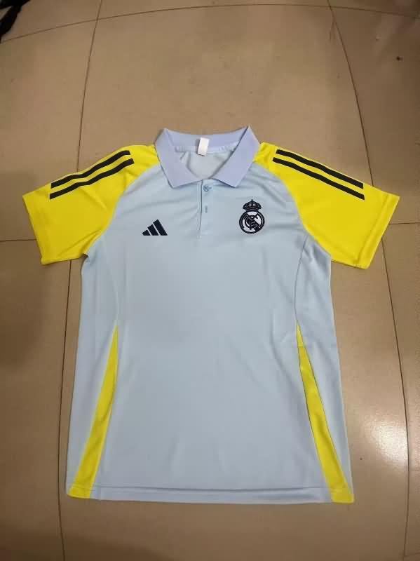 Real Madrid Soccer Jersey Grey Polo Replica 24/25