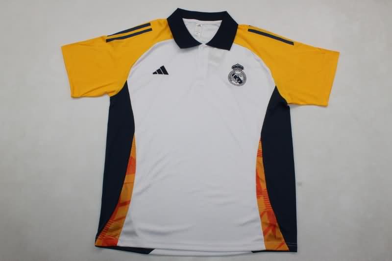 Real Madrid Soccer Polo 02 White Polo Replica 24/25