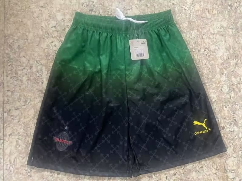 AC Milan Soccer Shorts Green Black Replica 24/25