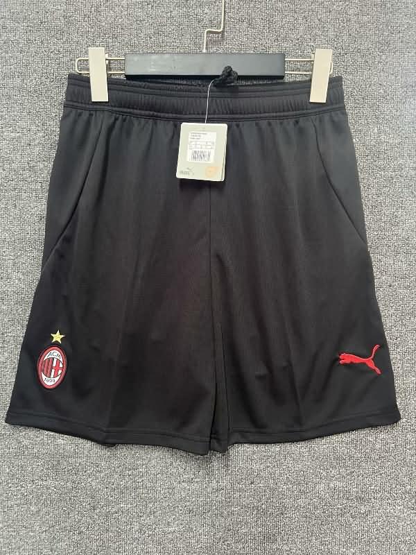 AC Milan Soccer Shorts Home Black Replica 24/25