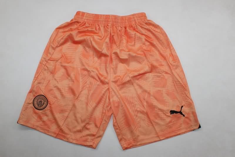 Manchester City Soccer Shorts Goalkeeper Orange Replica 24/25