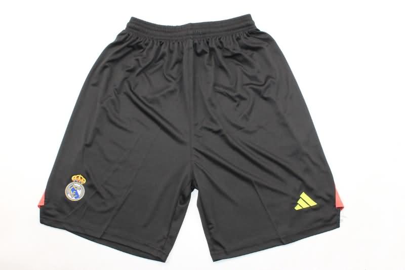 Real Madrid Soccer Shorts Goalkeeper Black Replica 2024/25