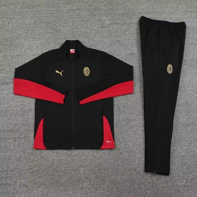 AC Milan Soccer Tracksuit 02 Black Replica 24/25