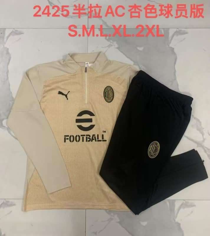 AC Milan Soccer Tracksuit Gold Replica 24/25