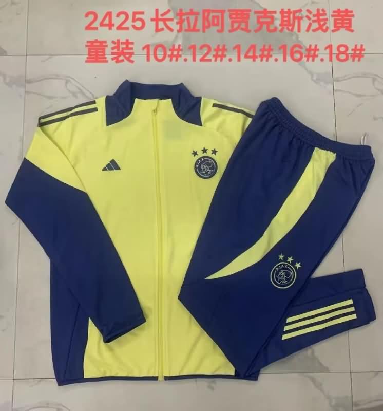 Kids Ajax Soccer Tracksuit 02 Yellow Replica 24/25