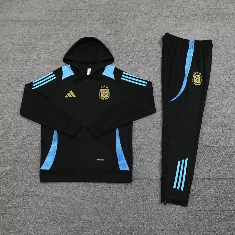 Argentina Soccer Tracksuit 04 Black Replica 2024