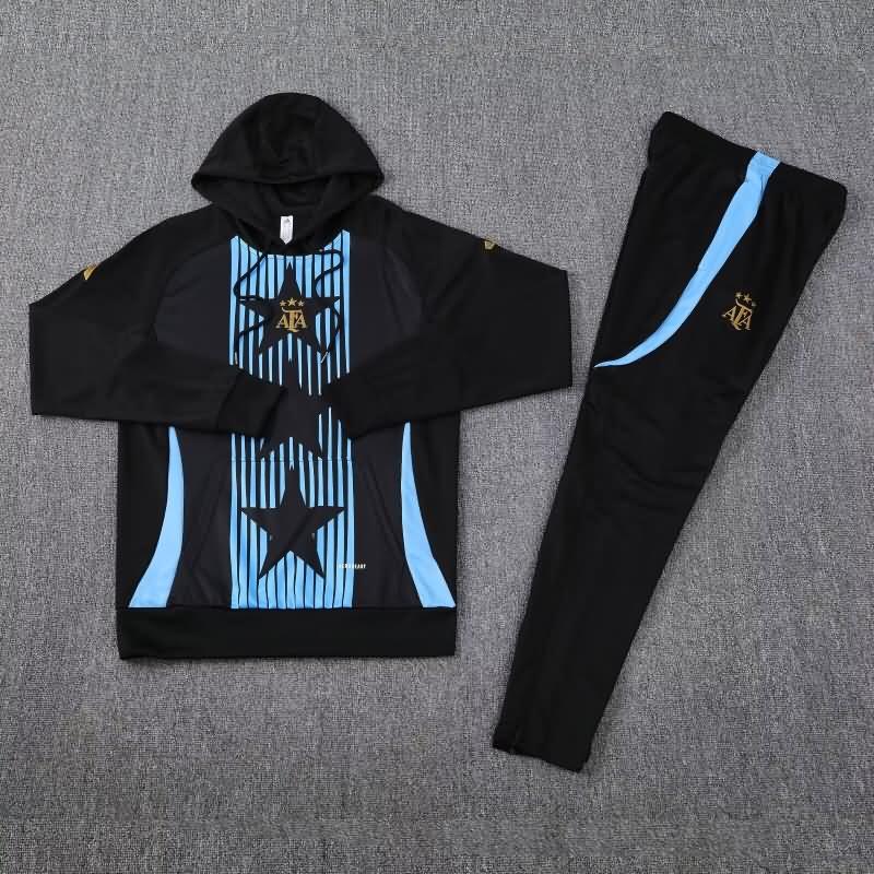 Argentina Soccer Tracksuit 06 Black Replica 2024