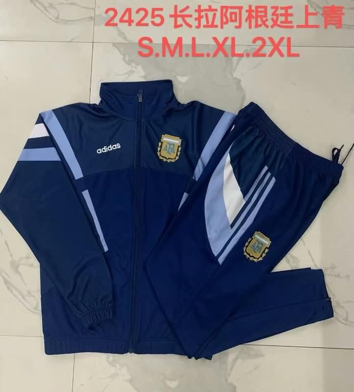 Argentina Soccer Tracksuit Dark Blue Replica 2024