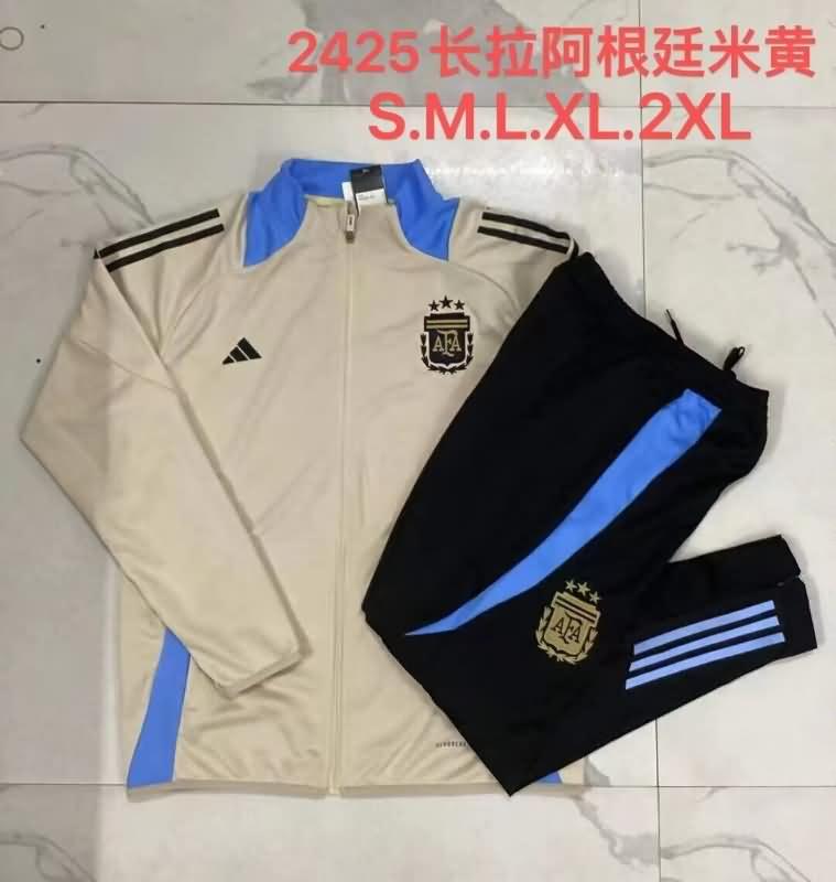 Argentina Soccer Tracksuit 03 Gold Replica 2024