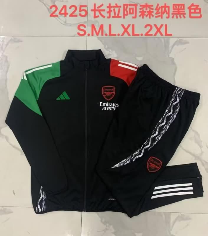 Arsenal Soccer Tracksuit 03 Black Replica 24/25