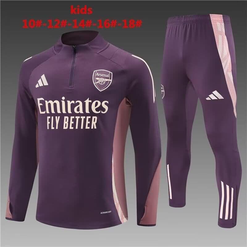 Kids Arsenal Soccer Tracksuit Purples Replica 24/25