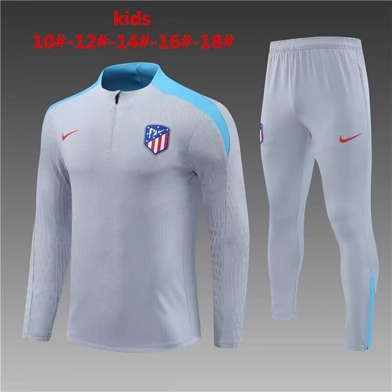 Kids Atletico Madrid Soccer Tracksuit Grey Replica 24/25