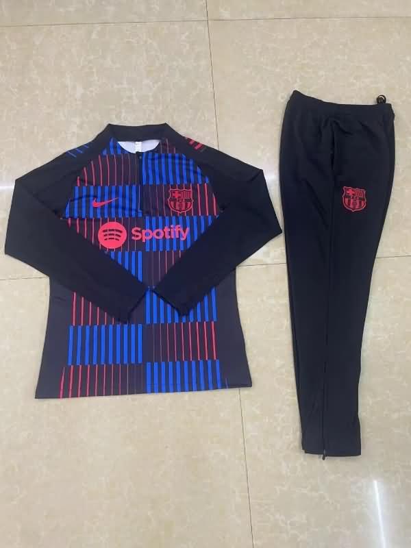 Barcelona Soccer Tracksuit 03 Black Replica 24/25