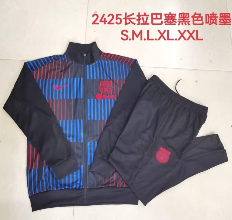 Barcelona Soccer Tracksuit 06 Black Replica 24/25