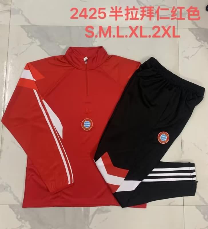 Bayern Munich Soccer Tracksuit 04 Red Replica 24/25