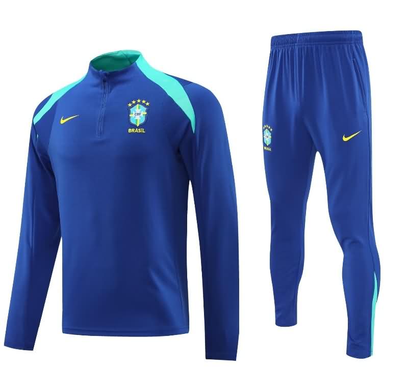 Brazil Soccer Tracksuit 04 Blue Replica 2024