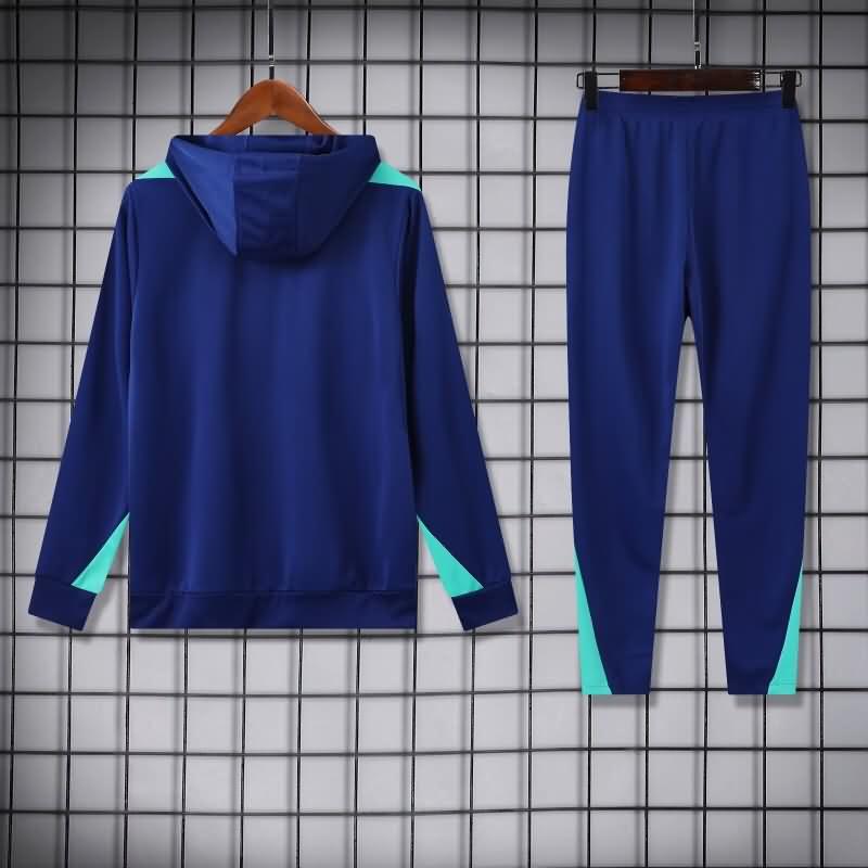 Brazil Soccer Tracksuit 02 Dark Blue Replica 2024