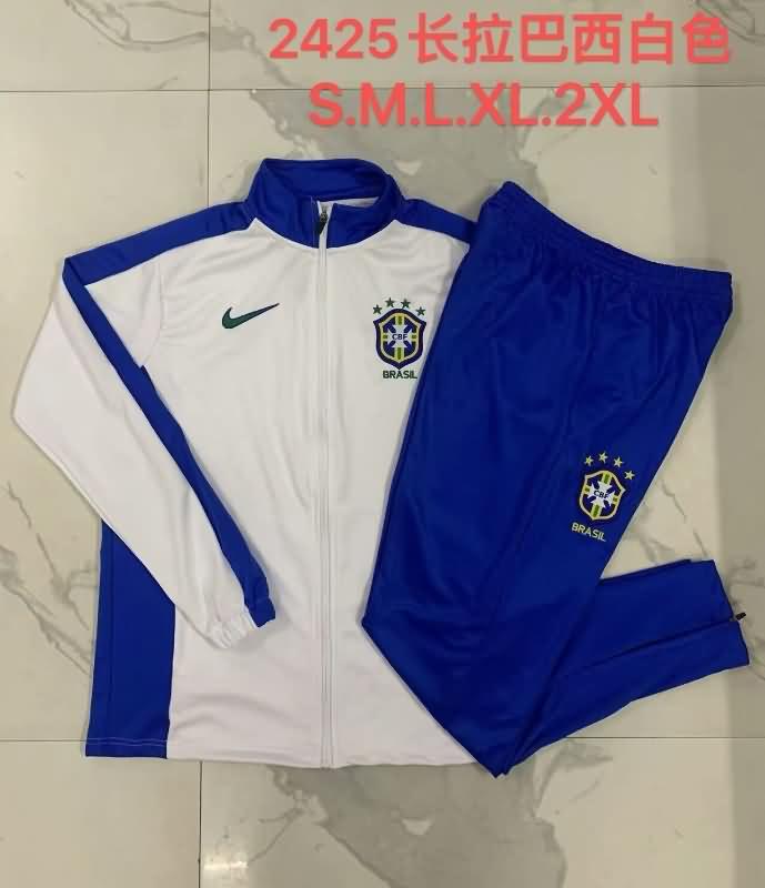 Brazil Soccer Tracksuit White Replica 2024