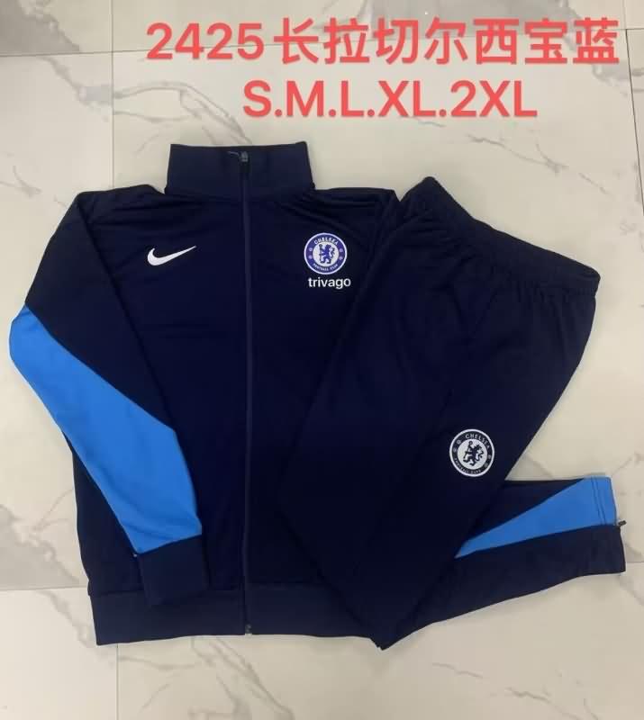 Chelsea Soccer Tracksuit 03 Dark Blue Replica 24/25