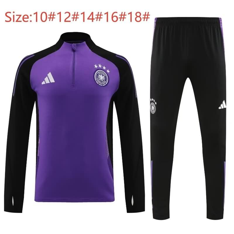 Kids Germany Soccer Tracksuit Purples Replica 2024