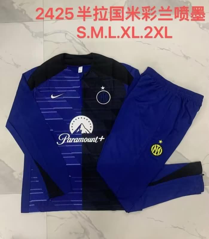 Inter Milan Soccer Tracksuit Blue Replica 24/25