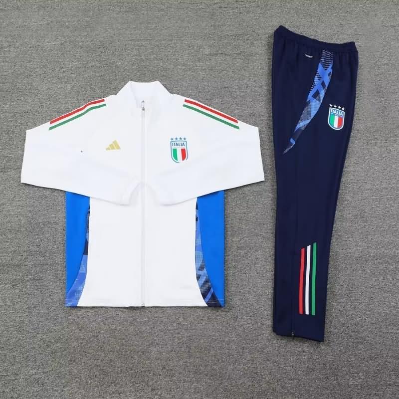 Italy Soccer Tracksuit 04 White Replica 2024
