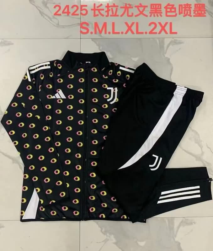 Juventus Soccer Tracksuit Black Replica 24/25