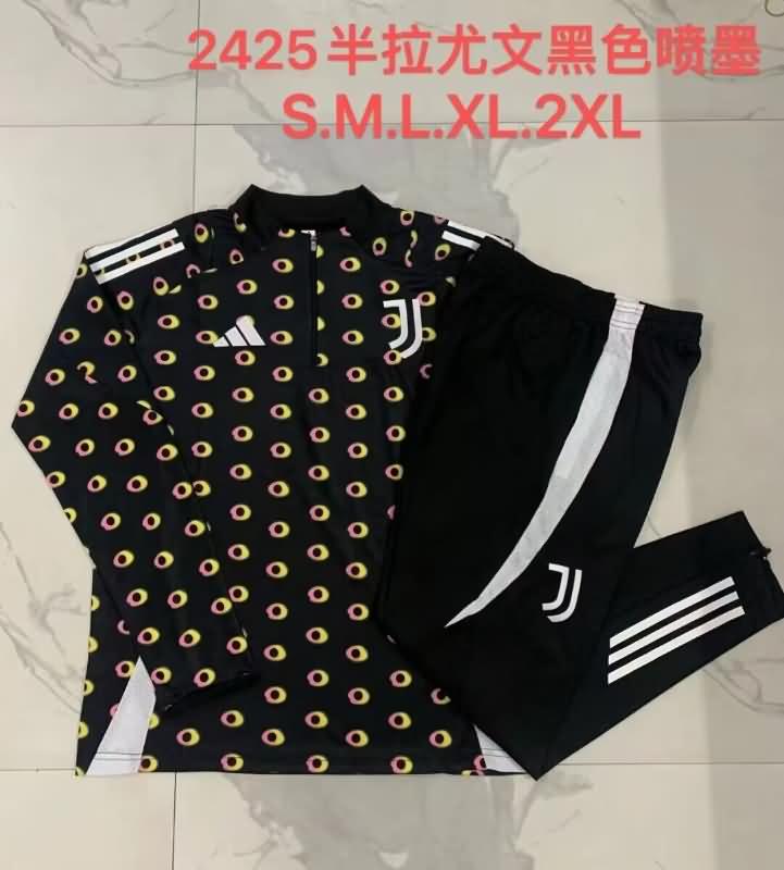 Juventus Soccer Tracksuit 02 Black Replica 24/25