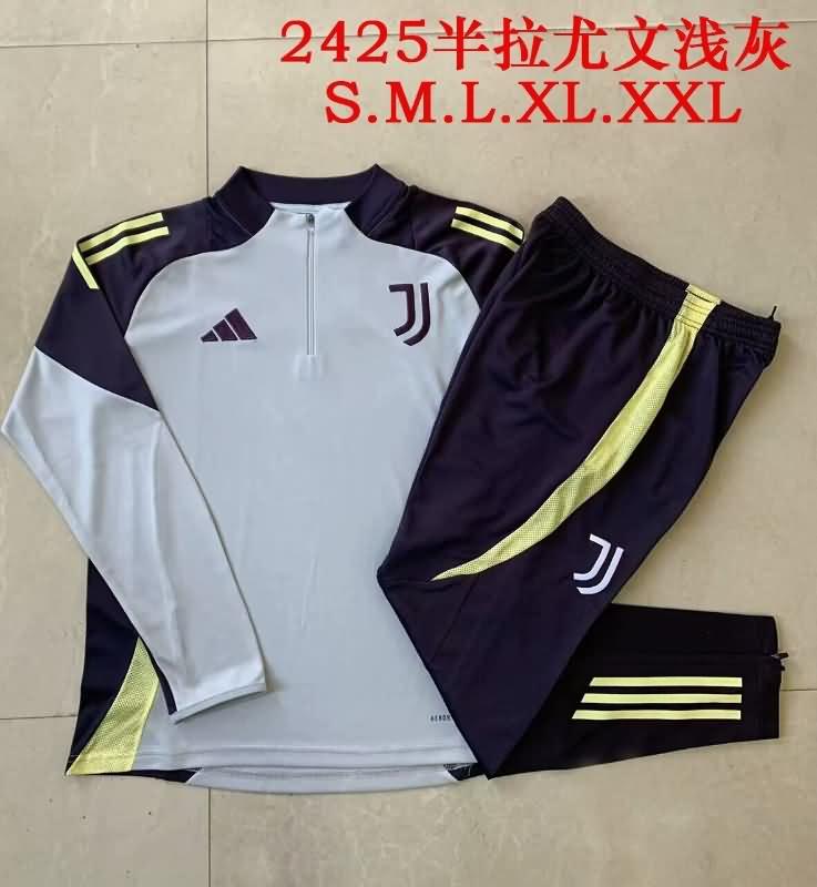 Juventus Soccer Tracksuit Grey Replica 24/25