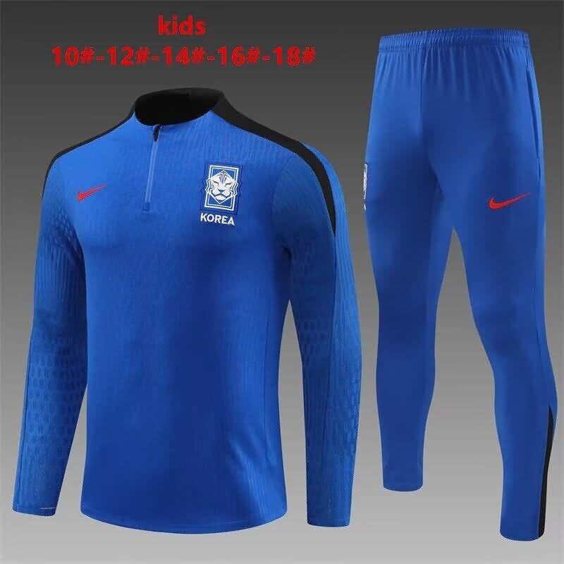 Kids Korea Soccer Tracksuit Blue Replica 24/25