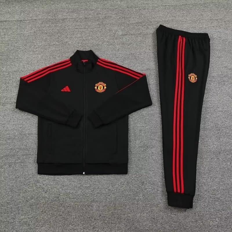 Manchester United Soccer Tracksuit 03 Black Replica 24/25