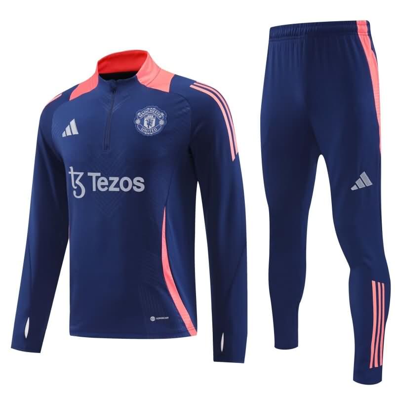 Manchester United Soccer Tracksuit 02 Dark Blue Replica 24/25