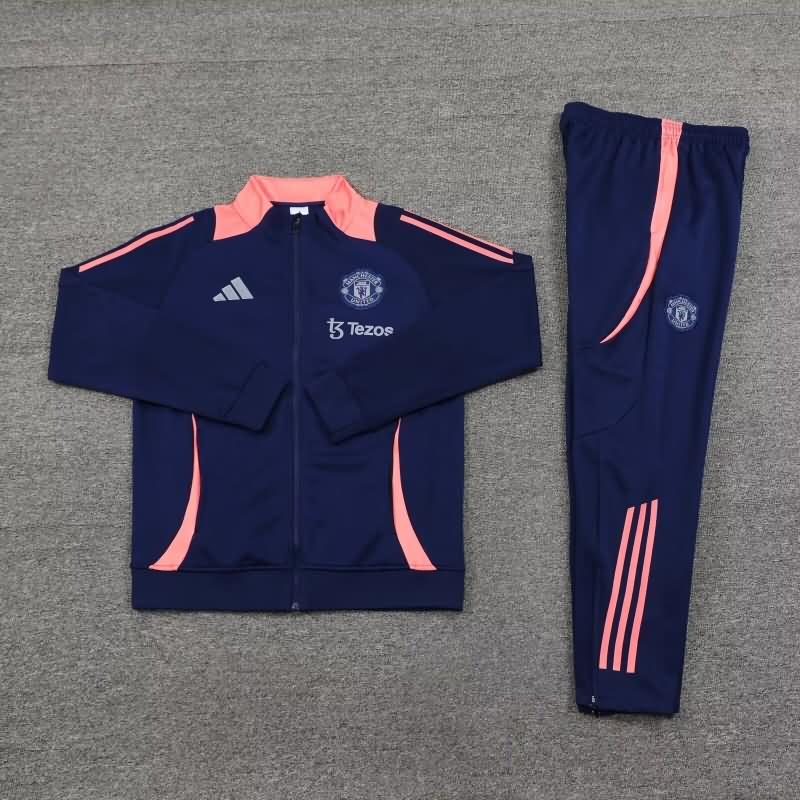 Manchester United Soccer Tracksuit 03 Dark Blue Replica 24/25