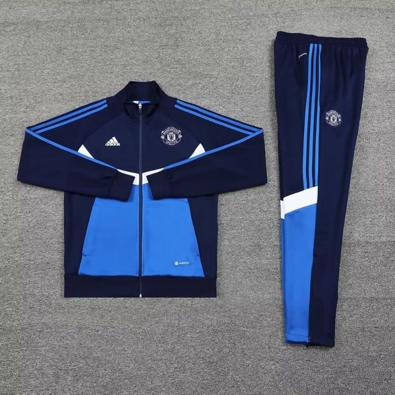 Manchester United Soccer Tracksuit 04 Dark Blue Replica 24/25